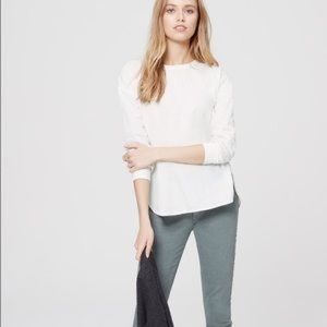 NEW Loft Button Back Sweatshirt Blouse size Small